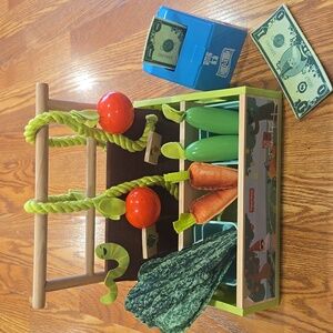 Fisher-Price Wooden Farmer's Market Set with Vegetables